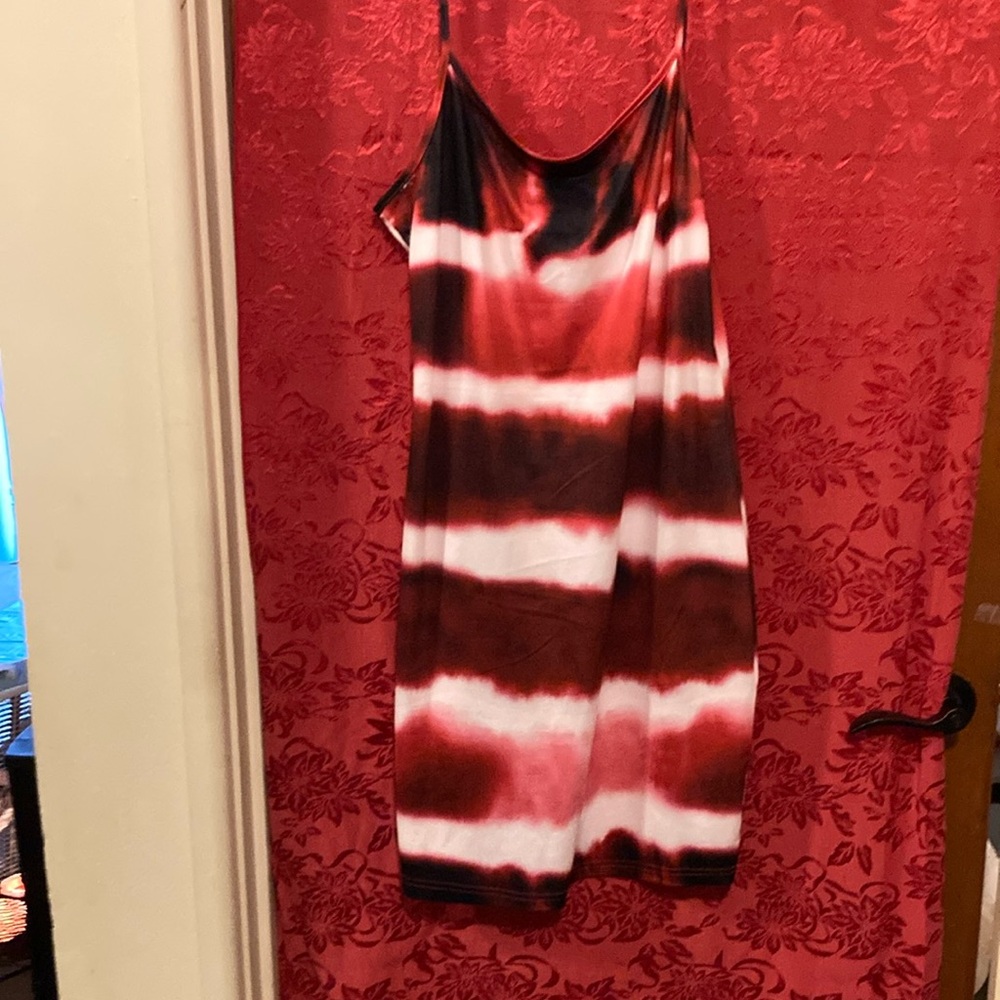 Red and White Dress